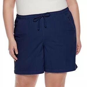 Gloria Vanderbilt Lucy Navy Drawstring Shorts Size XL